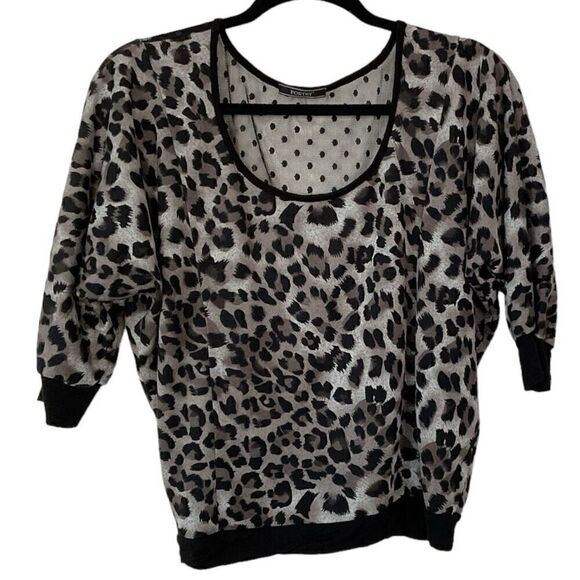 Poetry Leopard Print Top with Mesh XL - Picture 1 of 2